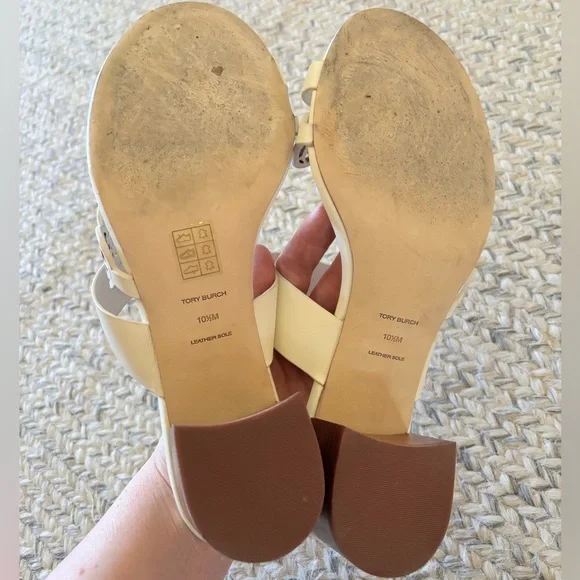 Tory Burch Tiny Miller Heeled Sandal in White - Picture 4 of 5